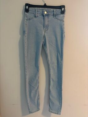 Light Wash Skinny Jeans for Women - Stretchy Mid-Rise